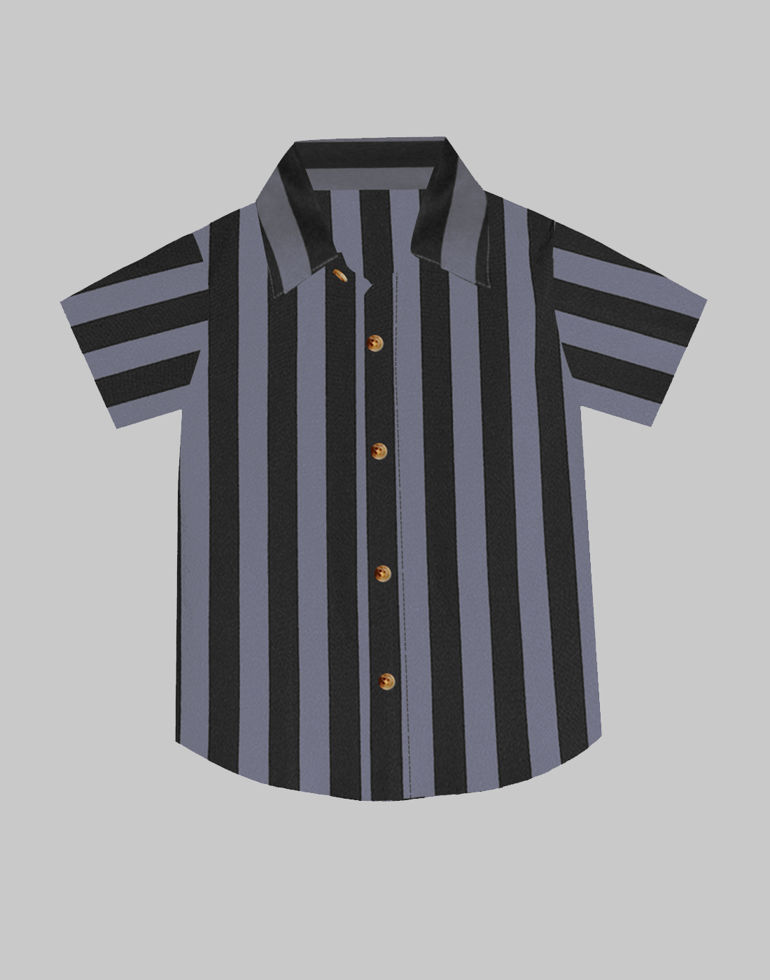 Charcoal Grey Black Stripe Boy’s Shirt - A.T.U.N.