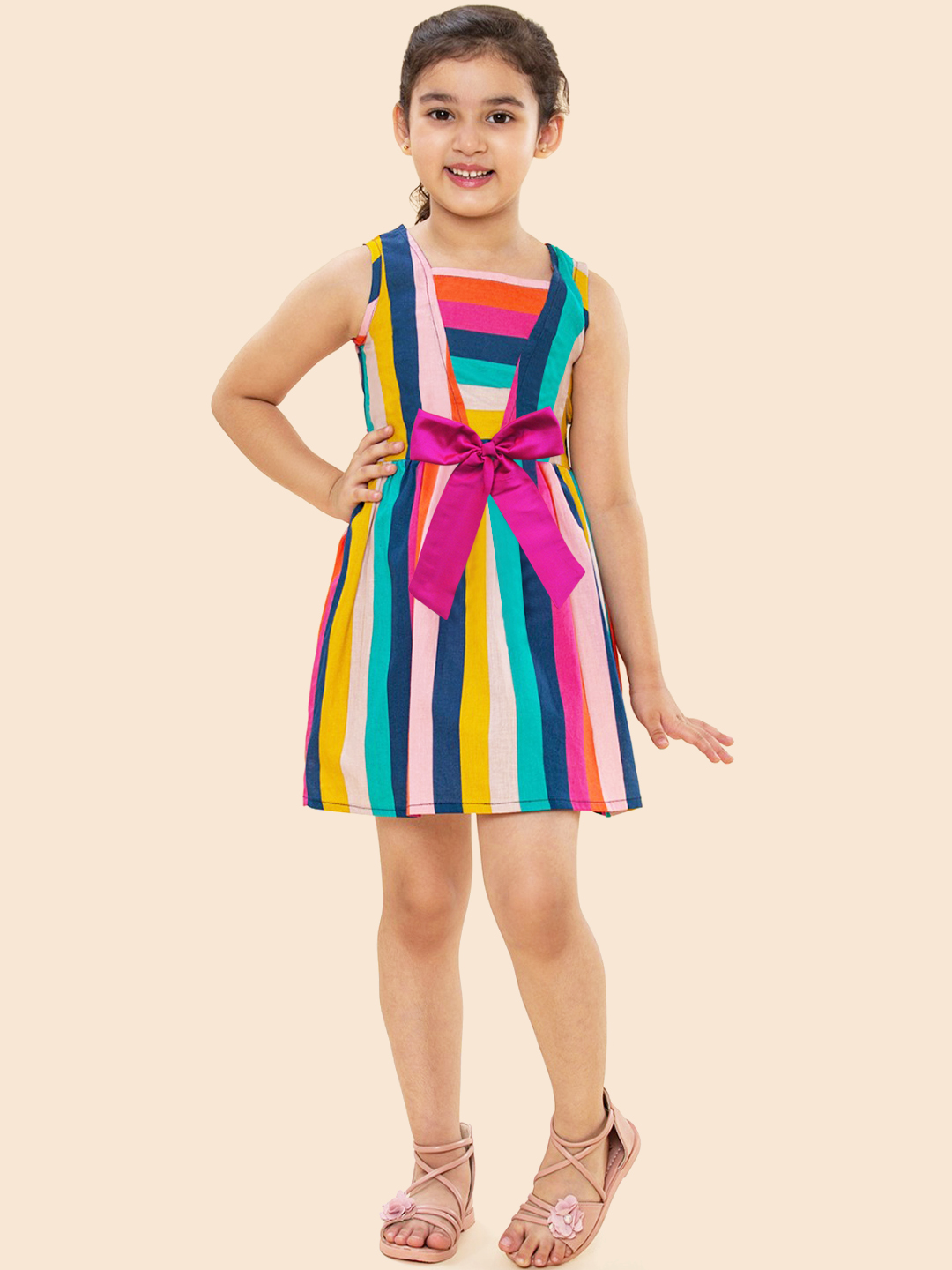 Glow Rainbow Stripe Antalya Dress - A.T.U.N.