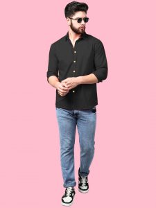 Black shirt for men