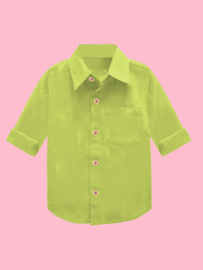 Green Solid Shirt for boys- kidswear