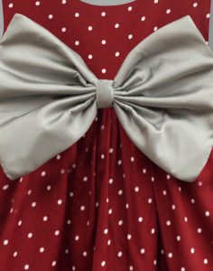 Maroon Polka Dot Pam Bow dress