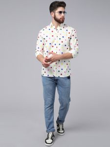 Candy Cream Polka Dot Mens Shirt