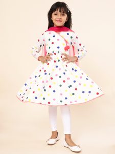 Polka Dot Angrakha Kurta